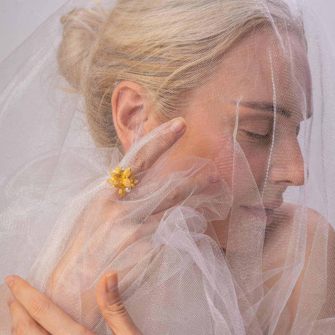 Dreamer Flowers & Pearls Ring