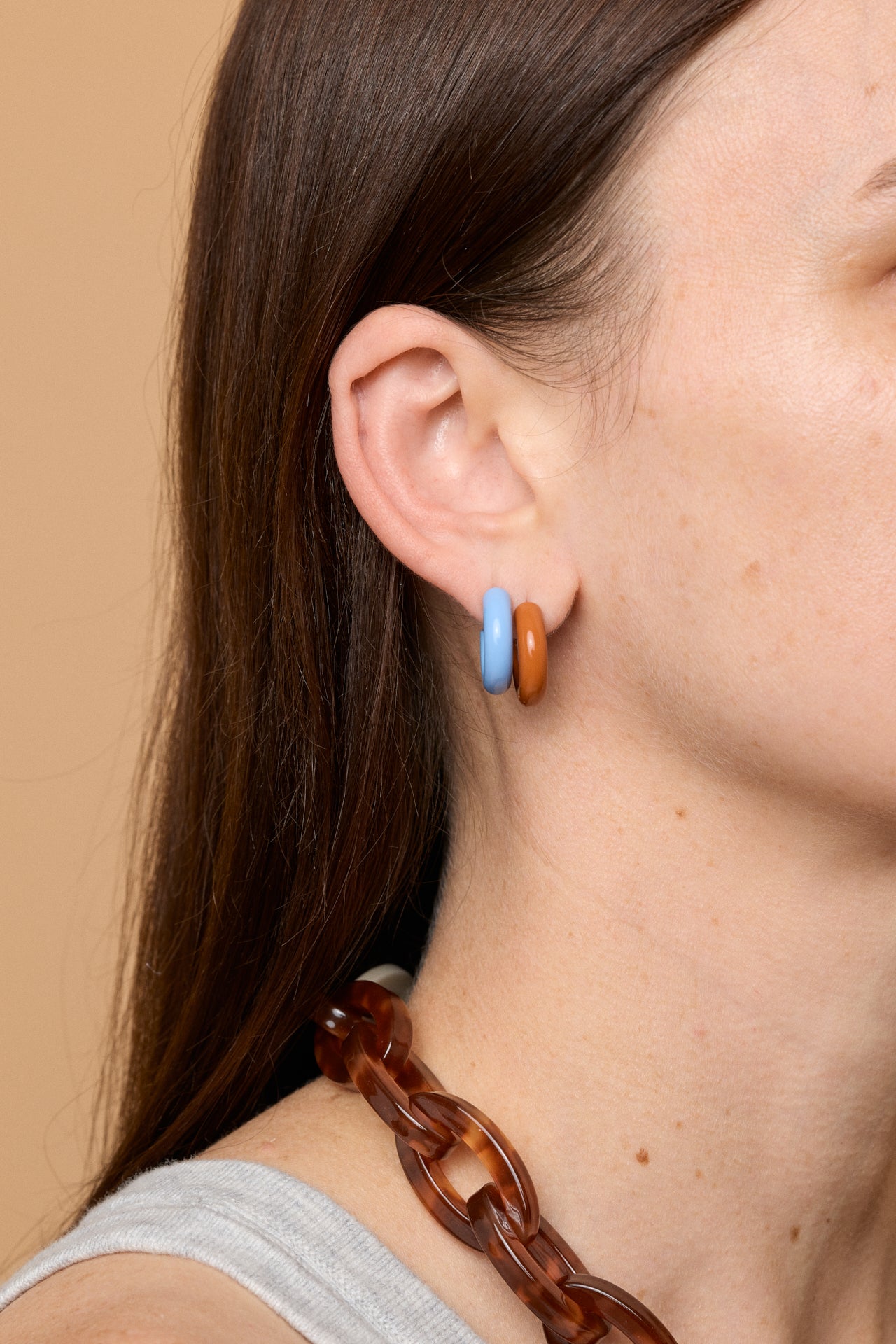 Chroma Hoop Earring - Powder Blue