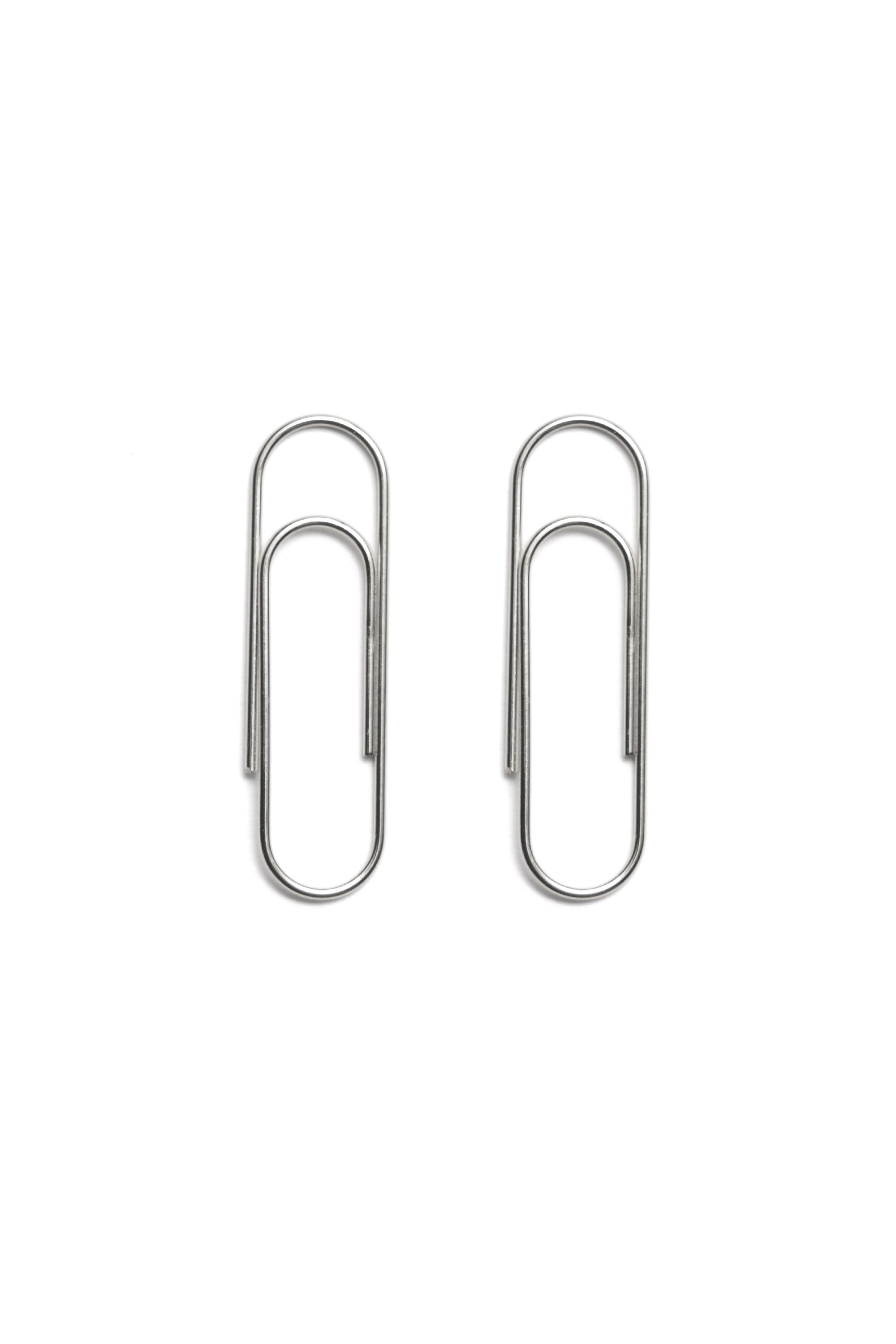 Paperclip Earrings - Sterling Silver