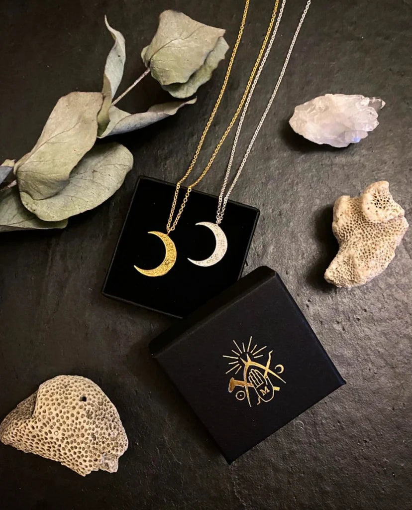 Crescent Moon Necklace - Gold