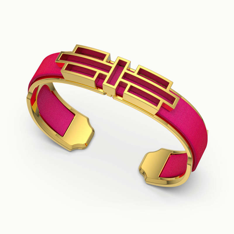 Ban Zu Silk Cuff - Dragonfruit Pink