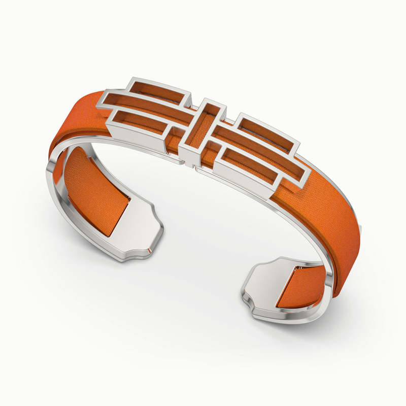 Ban Zu Silk Cuff - Lava Orange