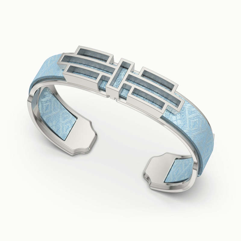 Ban Zu Silk Cuff - Mist Blue