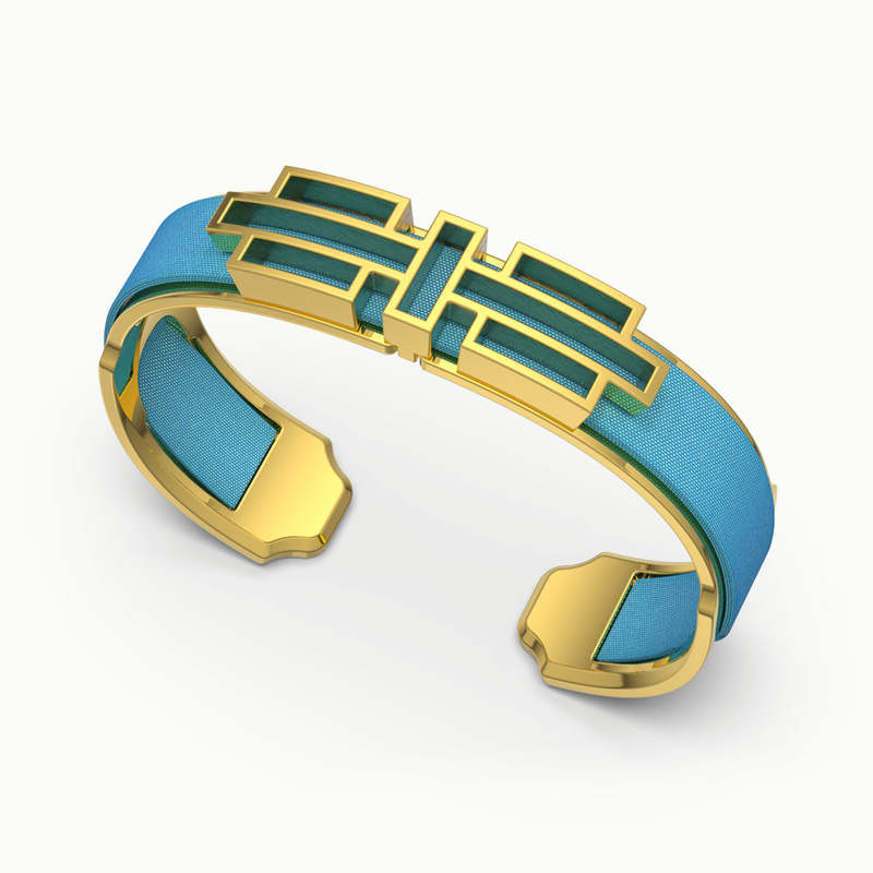 Ban Zu Silk Cuff - Turquoise