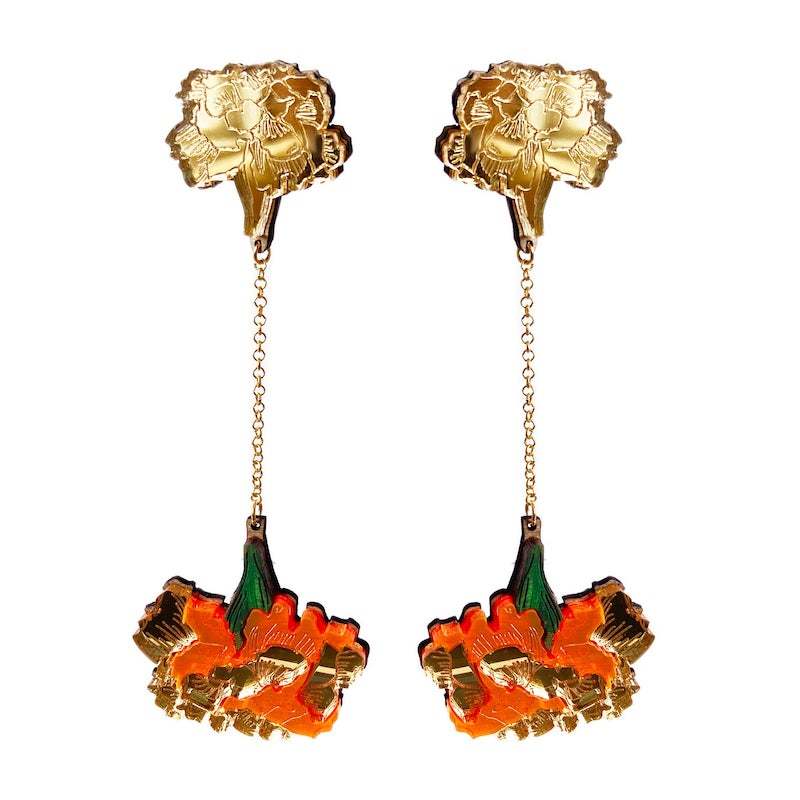 Hanging Marigolds Earrings