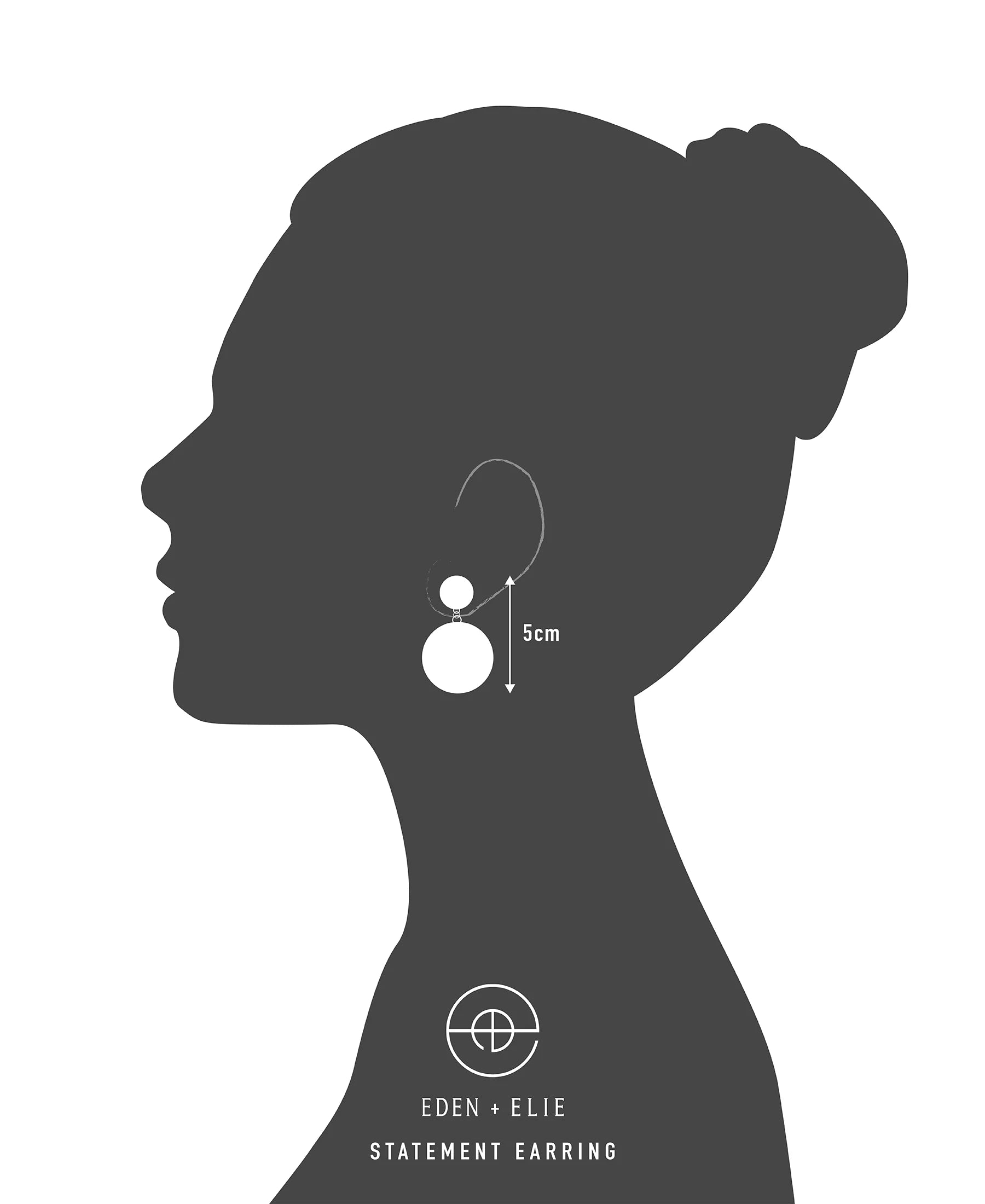 Double Circle Statement Drop Earrings - Twilight