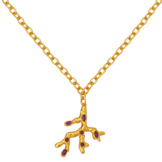 Triton Necklace - 24k Gold - Amethyst