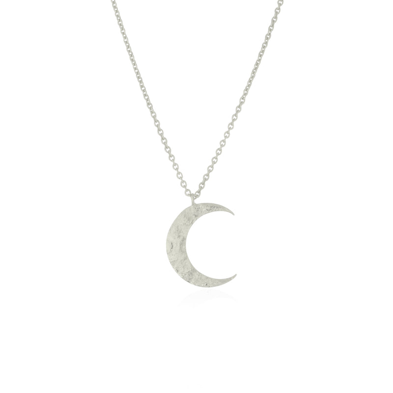 Crescent Moon Necklace - Silver