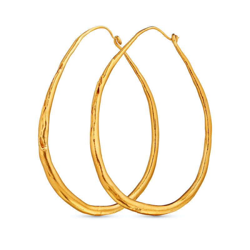 S.P.Q.R. No. 3 Earrings Raw Hoops