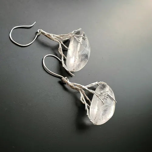 Spellbound with Corals Earrings - Crystal